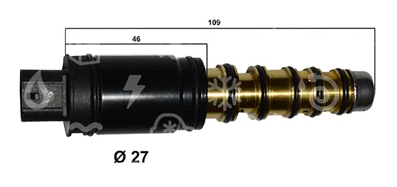 kontrolní ventil kompresoru DENSO, 6SEU16C, Toyota Corolla